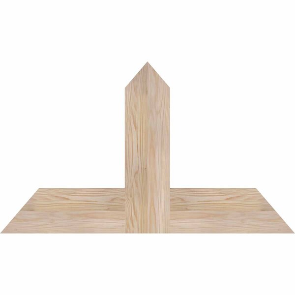 Ekena Millwork Portland Smooth Timber Gable Bracket, Douglas Fir, 36"W x 21"H x 1 1/2"D x 5 1/2"F, 14/12 Pitch GBW036X21X0206POR00SDF - main